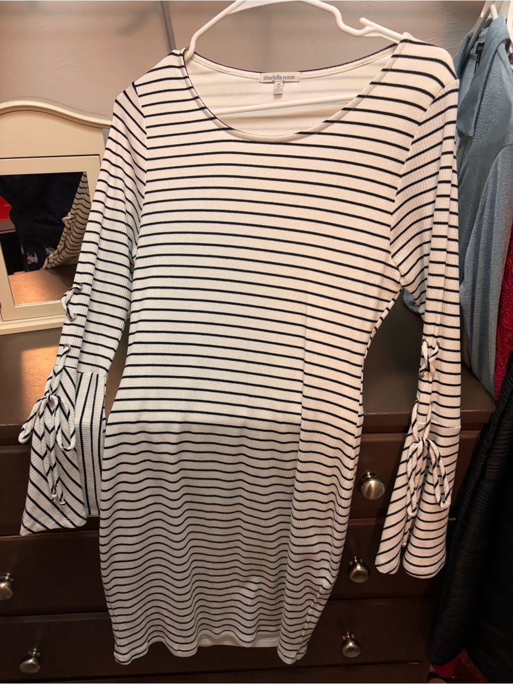 Charlotte Russe White Top with Black Trim
